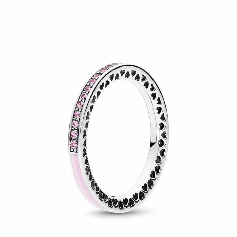 Pandora Radiant Hearts Stackable Ring Silver Egypt ZK9782046